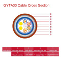 Câble de fibre optique blindé à câbles multi-câbles GYTA33